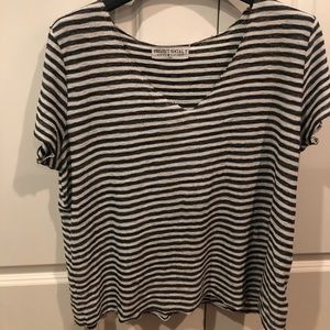 Project Social T short sleeve grey stripe shirt!
